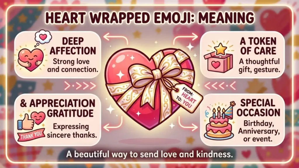 Heart Wrapped Emoji Mean