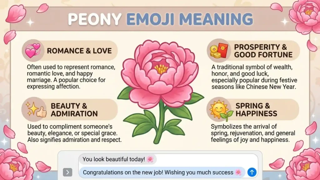 Peony Emoji Mean