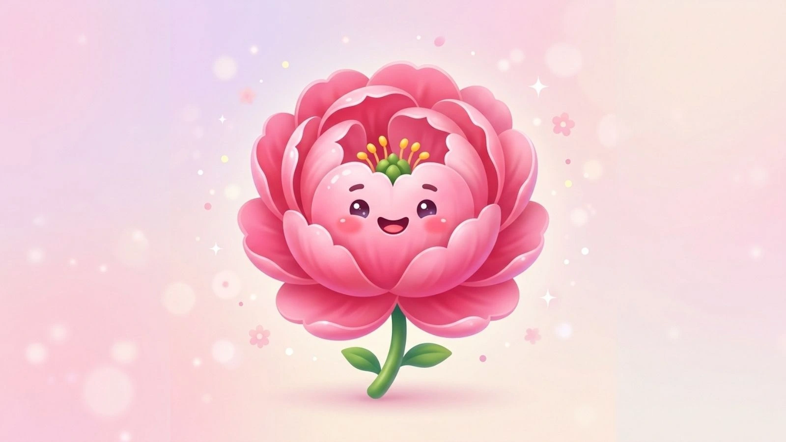 Peony Emoji